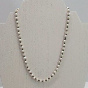 925 Vintage Sterling and Pearls Choker